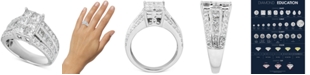 Macy's Diamond Cluster Engagement Ring (3-1/2 ct. t.w.) in 14k White Gold